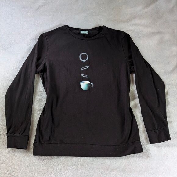 Cannabis Coffee Graphic T-Shirt Unisex Small/Medium Black Dampkring Amsterdam - Picture 2 of 7